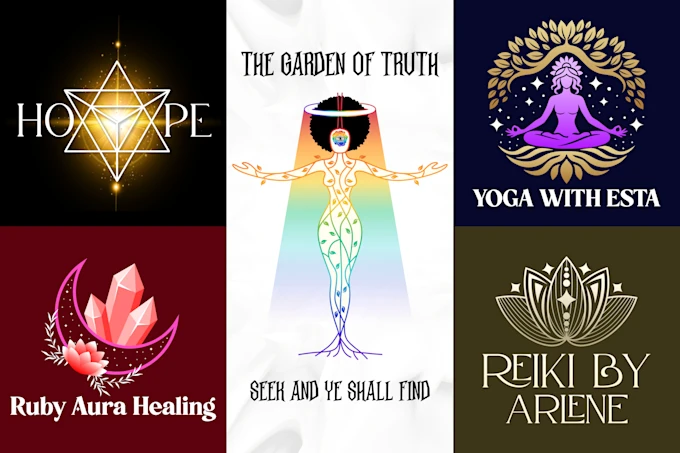 Custom Sacred Geometry, Mystical, Yoga, Holistic, Spiritual Logo Design