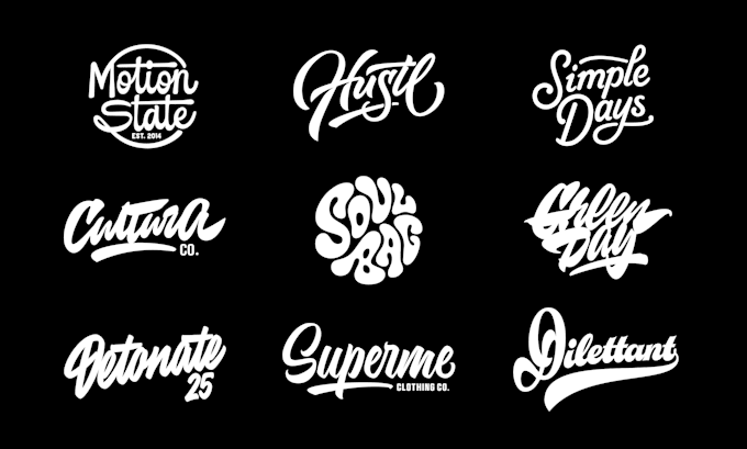 Unique Hand Lettering & Typography Logo